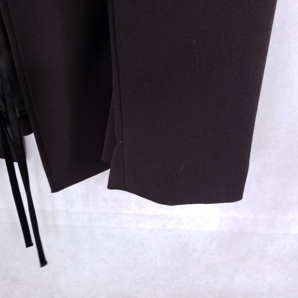 Lane Bryant Sz 20 Dark Brown Peak Lapel Clasp Front Blazer Jacket Secretary - Picture 4 of 7